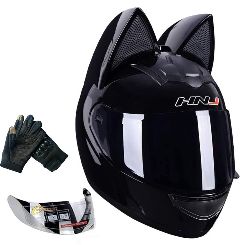 Bike helmet with cat ears