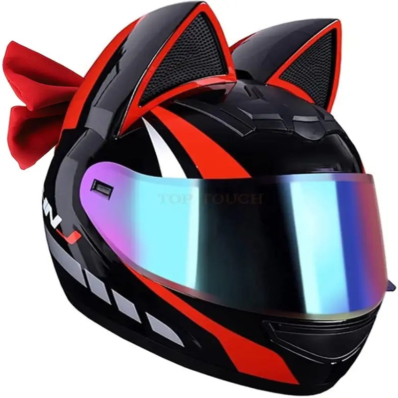 Bike helmet with cat ears