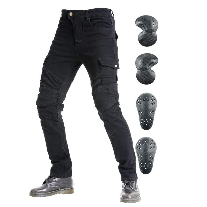 Motorcycle pants with knee protection